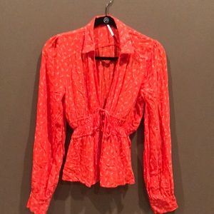 Orange Free People blouse size XS.